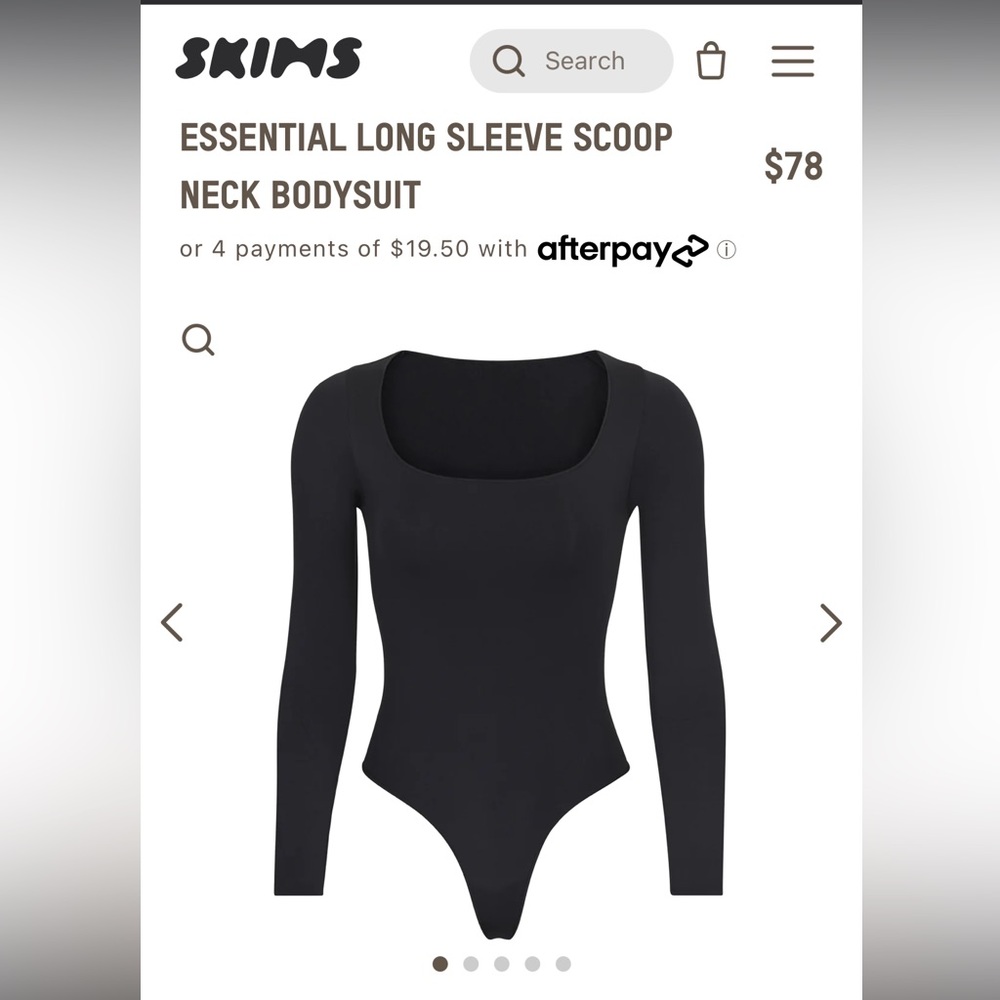 NWT sz. M Skims Long Sleeve Bodysuit